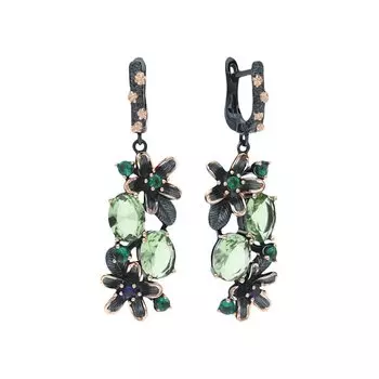 Серебряные серьги с фианитами