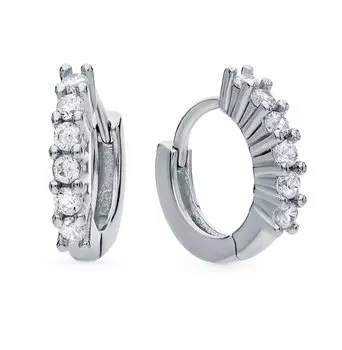 Серебряные серьги с фианитами