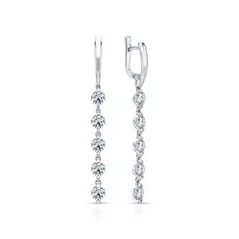 Серебряные серьги с фианитами