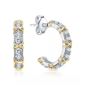 Серебряные серьги с фианитами