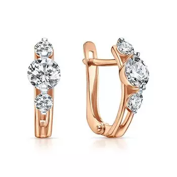 Серебряные серьги с фианитами