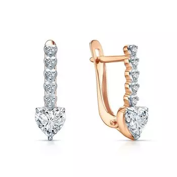 Серебряные серьги с фианитами