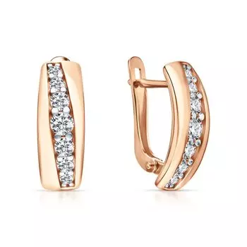 Серебряные серьги с фианитами