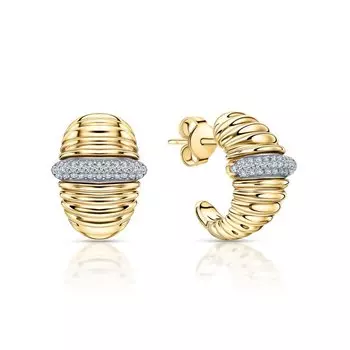 Серебряные серьги с фианитами