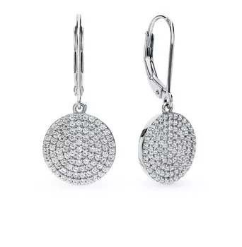 Серебряные серьги с фианитами