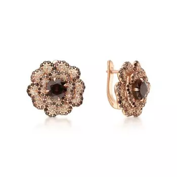 Серебряные серьги с фианитами