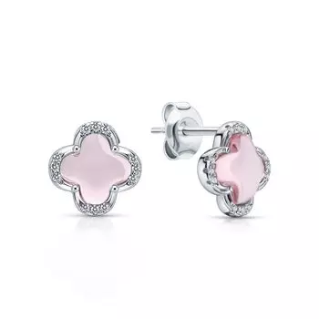 Серебряные серьги с фианитами