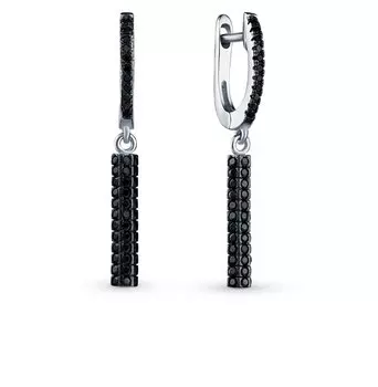 Серебряные серьги с фианитами