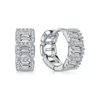 Серебряные серьги с фианитами