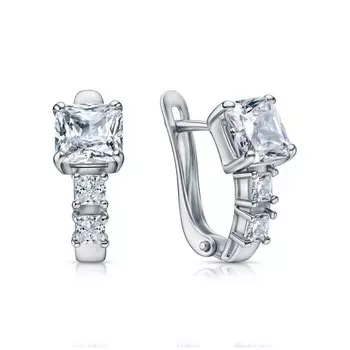 Серебряные серьги с фианитами
