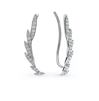 Серебряные серьги с фианитами