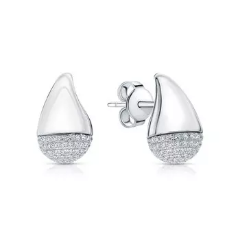 Серебряные серьги с фианитами