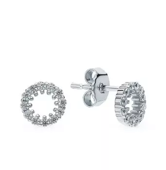 Серебряные серьги с фианитами