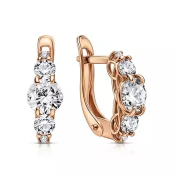 Серебряные серьги с фианитами