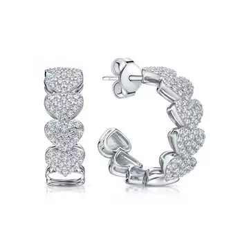 Серебряные серьги с фианитами