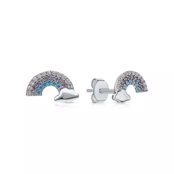 Серебряные серьги с фианитами