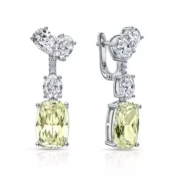 Серебряные серьги с фианитами