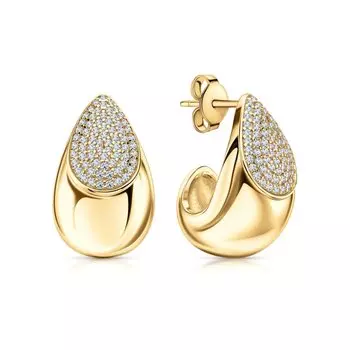 Серебряные серьги с фианитами