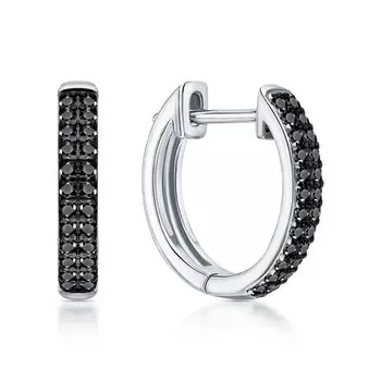 Серебряные серьги с фианитами