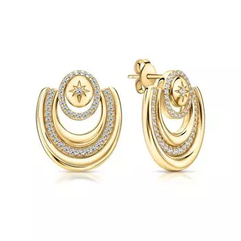 Серебряные серьги с фианитами