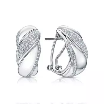 Серебряные серьги с фианитами