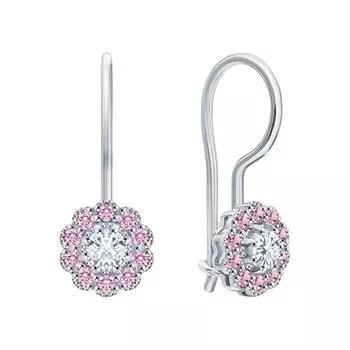Серебряные серьги с фианитами