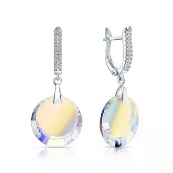 Серебряные серьги с фианитами