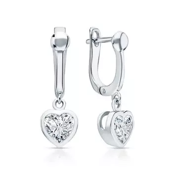 Серебряные серьги с фианитами