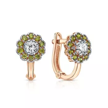 Серебряные серьги с фианитами