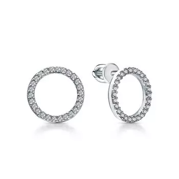 Серебряные серьги с фианитами