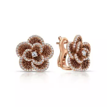 Серебряные серьги с фианитами