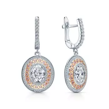 Серебряные серьги с фианитами