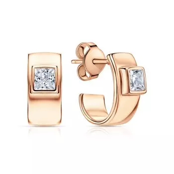 Серебряные серьги с фианитами