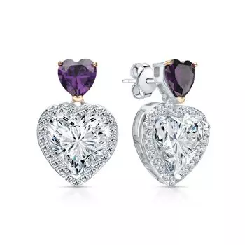 Серебряные серьги с фианитами