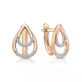 Серебряные серьги с фианитами