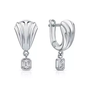 Серебряные серьги с фианитами