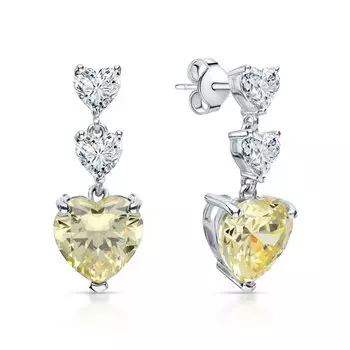 Серебряные серьги с фианитами