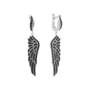 Серебряные серьги с фианитами