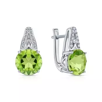 Серебряные серьги с фианитами