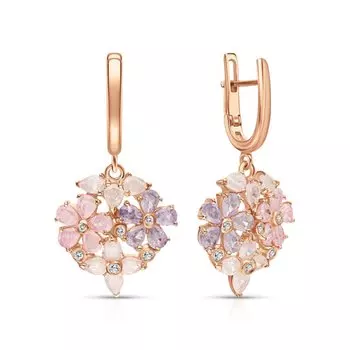 Серебряные серьги с фианитами