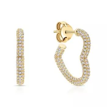 Серебряные серьги с фианитами