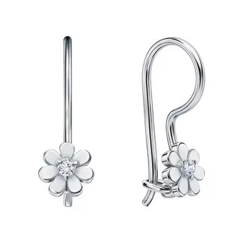 Серебряные серьги с фианитами