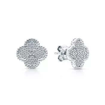 Серебряные серьги с фианитами