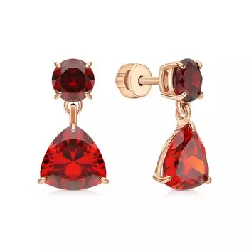 Серебряные серьги с фианитами