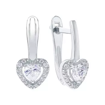 Серебряные серьги с фианитами