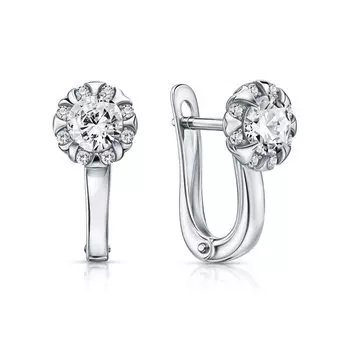 Серебряные серьги с фианитами