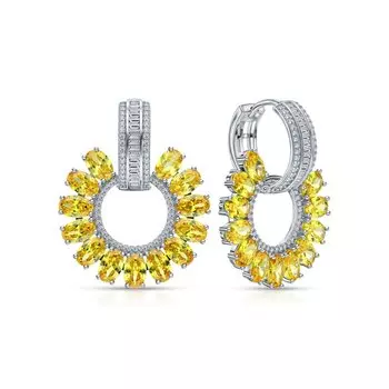 Серебряные серьги с фианитами