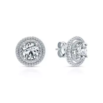 Серебряные серьги с фианитами