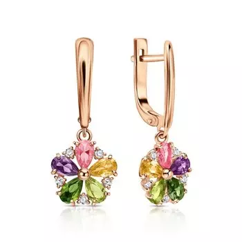 Серебряные серьги с фианитами