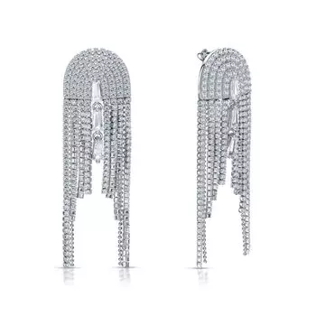 Серебряные серьги с фианитами